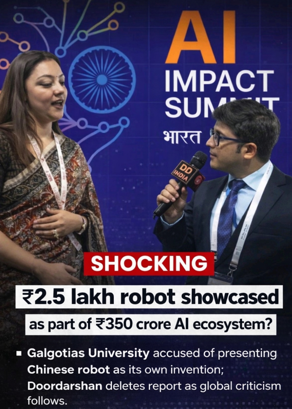 Foreign (Chinese) robots were presented as their own innovat